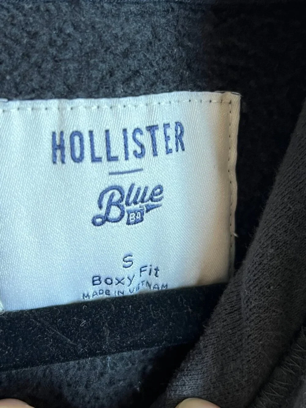 Hollister Blue 84 Purdue University Hoodie Boxy Small